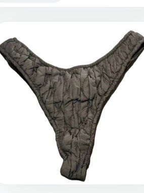 SKIMS Fits Everybody Quilted Thong in Gunmetal Gray NWT Size 3X